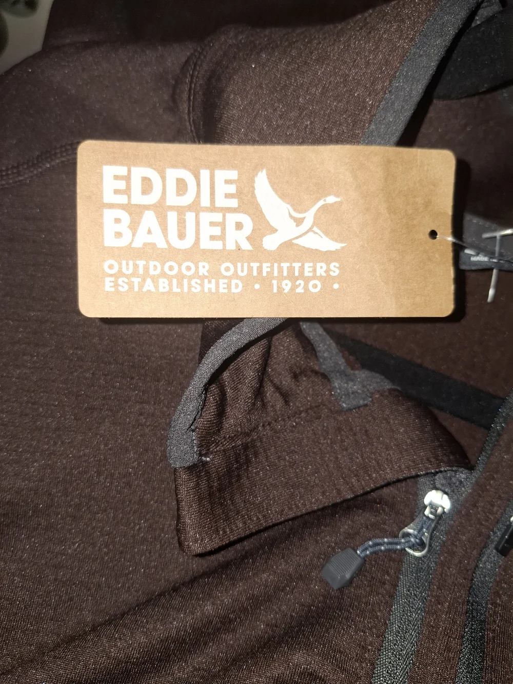 Eddie Bauer Brown Lightweight Half-Zip Shirt Jacket